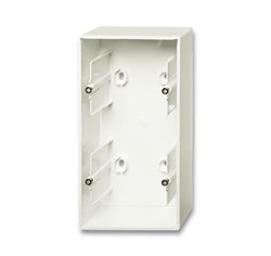 Коробка для открытого монтажа, 2-постовая, серия Basic 55, цвет chalet-white - фото 110184