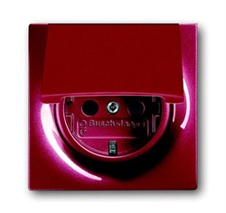 Розетка SCHUKO 16А 250В с крышкой, серия impuls, цвет бордо/ежевика - фото 113468