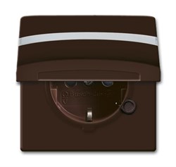 Розетка SCHUKO, 16А 250В, с крышкой, с защитными шторками, уплотнительное кольцо в комплекте,  c полем для надписи, серия Allwetter4 - фото 113469