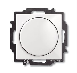 Механизм светорегулятора Busch-Dimmer с центральной платой (накладкой), 60-400 Вт, серия Basic 55, цвет альпийский белый - фото 116620