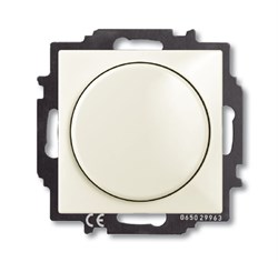 Механизм светорегулятора Busch-Dimmer с центральной платой (накладкой), 60-400 Вт, серия Basic 55 цвет слоновая кость - фото 116621