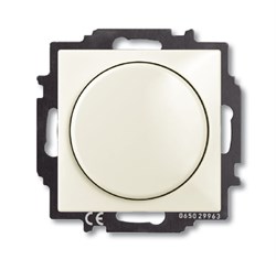 Механизм светорегулятора Busch-Dimmer с центральной платой (накладкой), 60-400 Вт, серия Basic 55, цвет chalet-white - фото 116627