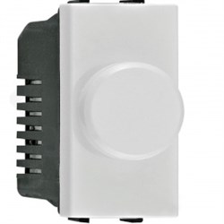 Механизм электронного поворотного светорегулятора 500 Вт, 1-модульный, серия Zenit, цвет альпийский белый - фото 116842