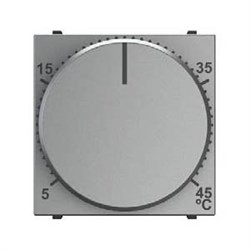Механизм терморегулятора для тёплых полов с выносным датчиком температуры, 10А/250В, серия Zenit, цвет серебристый - фото 116937