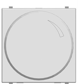 Механизм электронного поворотного светорегулятора 60-400 Вт, 2-модульный, серия Zenit, цвет альпийский белый - фото 116979