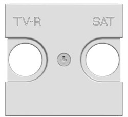 Накладка для TV-R-SAT розетки, 2-модульная, серия Zenit, цвет альпийский белый - фото 116992