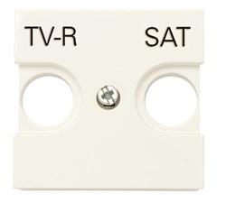 Накладка для TV-R-SAT розетки, 2-модульная, серия Zenit, цвет шампань - фото 116994