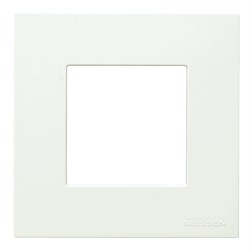 Рамка 1-постовая, 2-модульная, базовая, серия Zenit, цвет альпийский белый - фото 117043