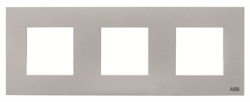 Рамка 3-постовая, серия Zenit, цвет серебристый - фото 117071