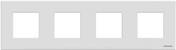Рамка 4-постовая, серия Zenit, стекло белое - фото 117077