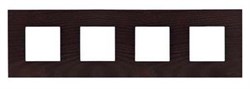 Рамка 4-постовая, серия Zenit, натуральное венге - фото 117087
