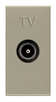 Механизм ТВ розетки, простой, 1-модульный, серия Zenit, цвет шампань - фото 117481
