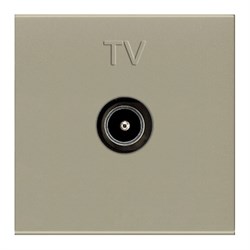 Механизм ТВ розетки, простой, 2-модульный, серия Zenit, цвет шампань - фото 117482