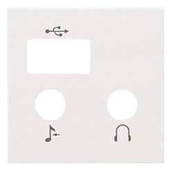Накладка (центральная плата) для механизма медиа-комбайна арт.9368.3, серия Zenit, цвет альпийский белый - фото 117626