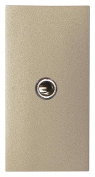 Механизм mini-jack 3.5мм разъёма, 1-модульный, серия Zenit, цвет шампань - фото 117987