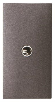 Механизм mini-jack 3.5мм разъёма, 1-модульный, серия Zenit, цвет антрацит - фото 118023