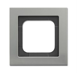 Рамка 1-постовая, серия Axcent, металл, цвет платина - фото 118213