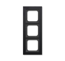 Рамка 3-постовая, серия Axcent, металл, цвет матовый черный - фото 118225