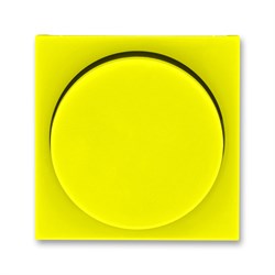 Накладка ABB Levit для светорегулятора поворотного жёлтый / дымчатый чёрный - фото 118234