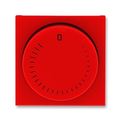 Накладка ABB Levit для механизма регулирования скорости вращения вентилятора красный / дымчатый чёрный - фото 118348
