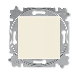 Выключатель кнопочный одноклавишный ABB Levit слоновая кость / белый - фото 118406