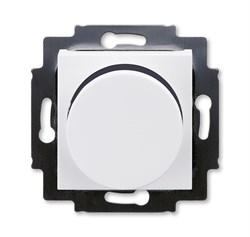 Светорегулятор ABB Levit поворотно-нажимной 60-600 Вт R белый / дымчатый чёрный - фото 119057