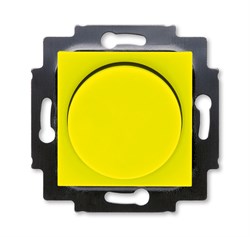 Светорегулятор ABB Levit поворотно-нажимной 60-600 Вт R жёлтый / дымчатый чёрный - фото 119071