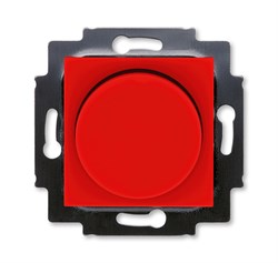 Светорегулятор ABB Levit поворотно-нажимной 60-600 Вт R красный / дымчатый чёрный - фото 119078