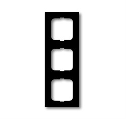Рамка 3-постовая, серия Future Linear, цвет чёрный бархат - фото 119794