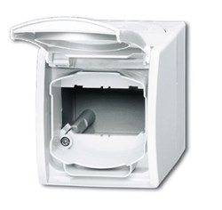 Корпус IP44 для коммуникационных разъёмов и суппортов DCS от 1850 EB до 1876 EB, с полем для надписи, серия ocean, цвет альпийский б - фото 120099