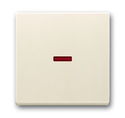 Клавиша для механизма 1-клавишного выключателя/переключателя/кнопки с красной линзой, серия Future/Axcent/Carat/Династия, цвет слоно - фото 120126