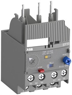 Реле перегрузки электронное EF19-6,3 диапазон уставки 1,9-6,3А для контакторов AF09-AF38, класс перегрузки 10, 20, 30 - фото 120220