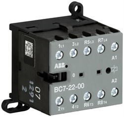 Мини-контактор BC7-22-00-01 (12A при AC-3 400В), катушка 24В DС, с винтовыми клеммами - фото 124605