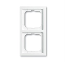 Рамка 2-постовая, серия Future Linear, цвет альпийский белый - фото 124662