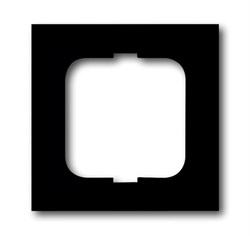 Рамка 1-постовая, серия Future Linear, цвет чёрный бархат - фото 124674