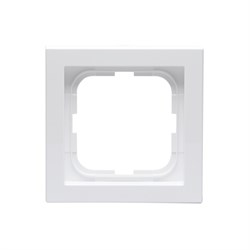 Рамка 1-постовая, серия Impressivo, белый - фото 124878