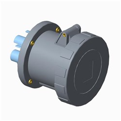 Розетка панельная с прямым унифицированным фланцем 2125RU1W, 125A, 2P+E, IP67, 1ч - фото 130313