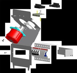 Бокс с разъемами в сборе CWF12K, Schuko, CEE 3P+N+E 16A, ВДТ 30мА, 2хВА 16А, 10А - фото 130604