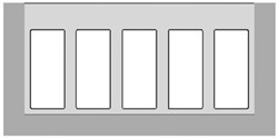 Панель лицевая для бокса рабочего места открытого/скрытого монтажа на 5 двойных адаптеров с декоративной накладкой, цвет альпийский белый - фото 132628