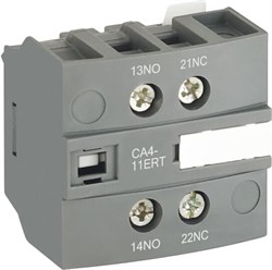 Блок контактный CA4-11ERT (1НО+1НЗ) фронтальный для контакторов AF..RT и NF..RT. Не допускается установка на AF80 и AF96 - фото 135044