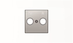 Накладка для TV-R розетки, серия SKY, цвет нержавеющая сталь - фото 137798