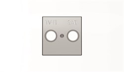 Накладка для TV-R-SAT розетки, серия SKY, цвет серебристый алюминий - фото 137826