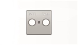 Накладка для TV-R-SAT розетки, серия SKY, цвет серебристый алюминий - фото 137826
