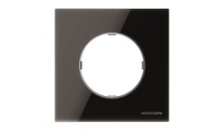 Рамка 1-постовая, серия SKY Moon, цвет стекло чёрное - фото 137846