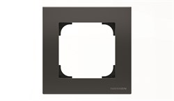 Рамка 1-постовая, серия SKY, цвет чёрный бархат - фото 137910