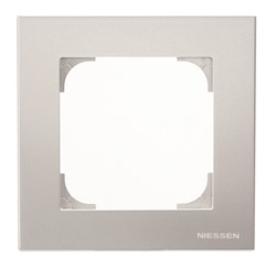 Рамка 1-постовая, серия SKY, цвет серебристый алюминий - фото 137912