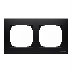 Рамка 2-постовая, серия SKY, цвет чёрный бархат - фото 137932