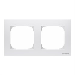 Рамка 2-постовая, базовая, серия SKY, цвет альпийский белый - фото 137936