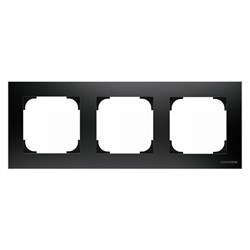 Рамка 3-постовая, серия SKY, цвет чёрный бархат - фото 137942