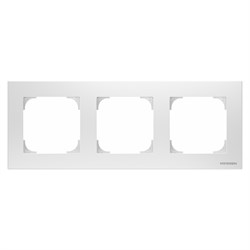 Рамка 3-постовая, базовая, серия SKY, цвет альпийский белый - фото 137945